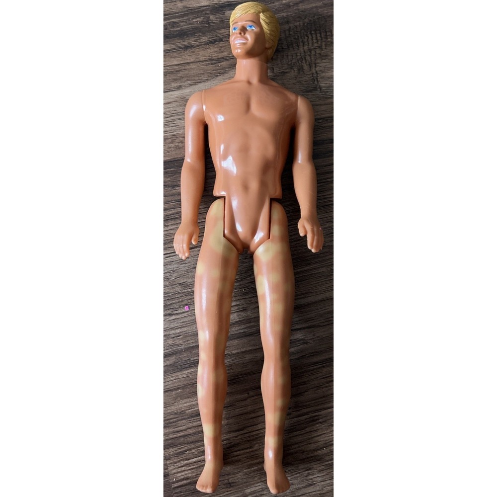 1983 1968 Ken Doll Molded Blonde Hair Mattel Barbie Malaysia Discolored Legs